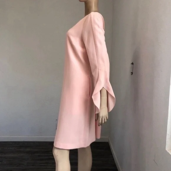 NEW Lafayette148 New York pink Emory Ruffle Cuff dress - Picture 7 of 15